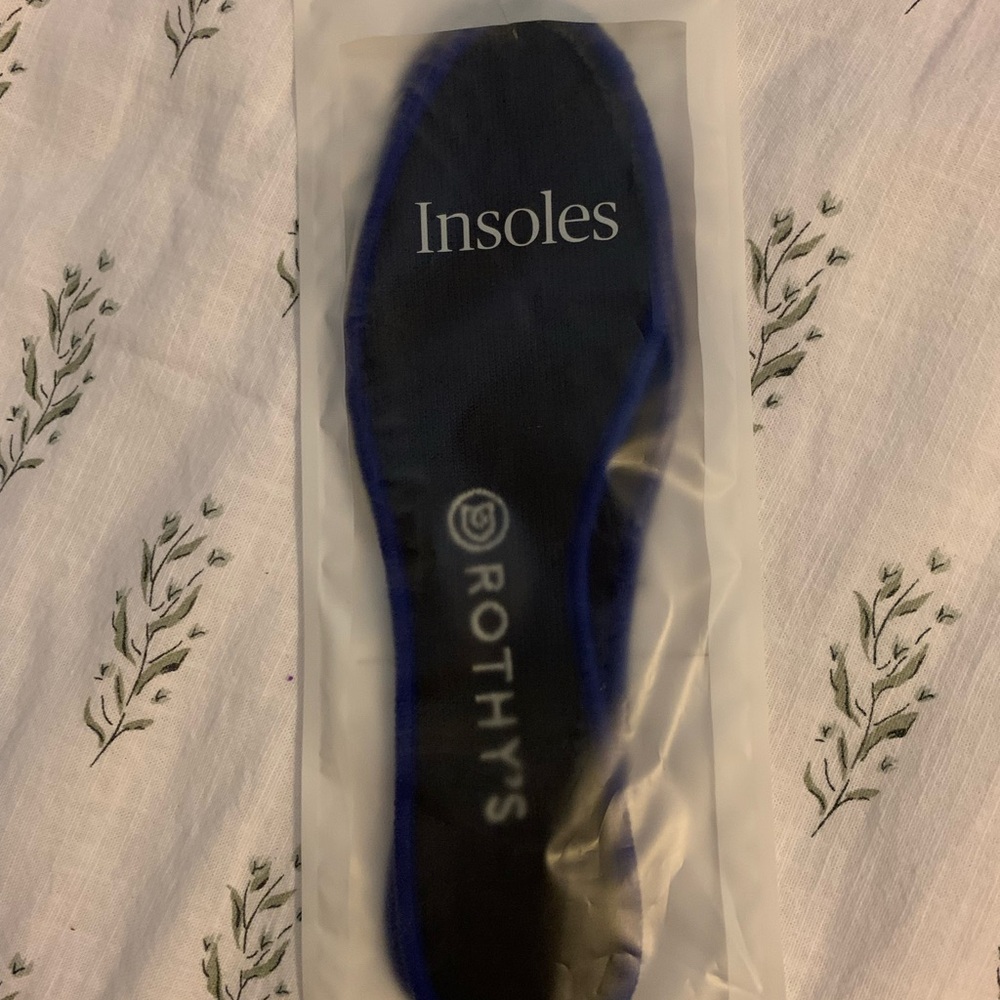 Rothy's Flats Black/Blue Trim Insoles